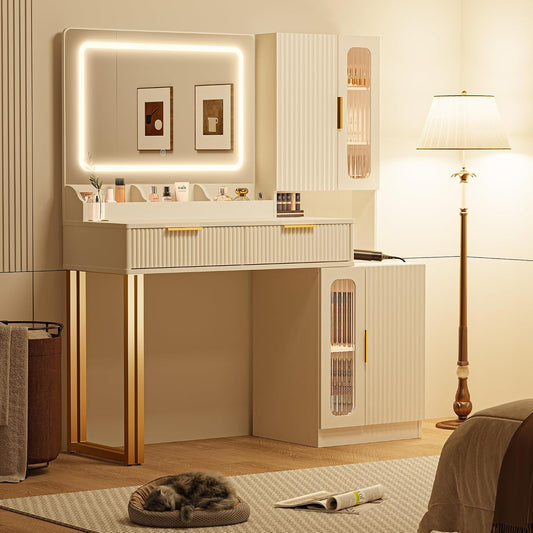 42" Modern Makeup Desk