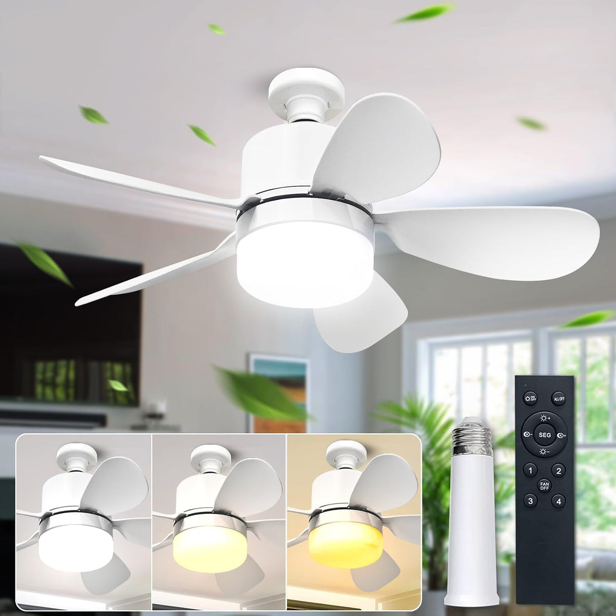 Socket Fan Light with Remote