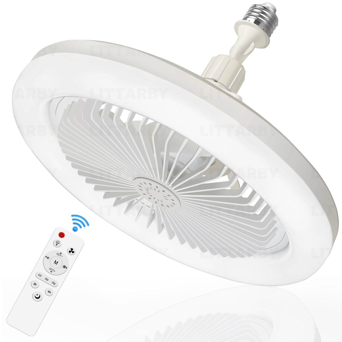 Dimmable Socket Fan Light