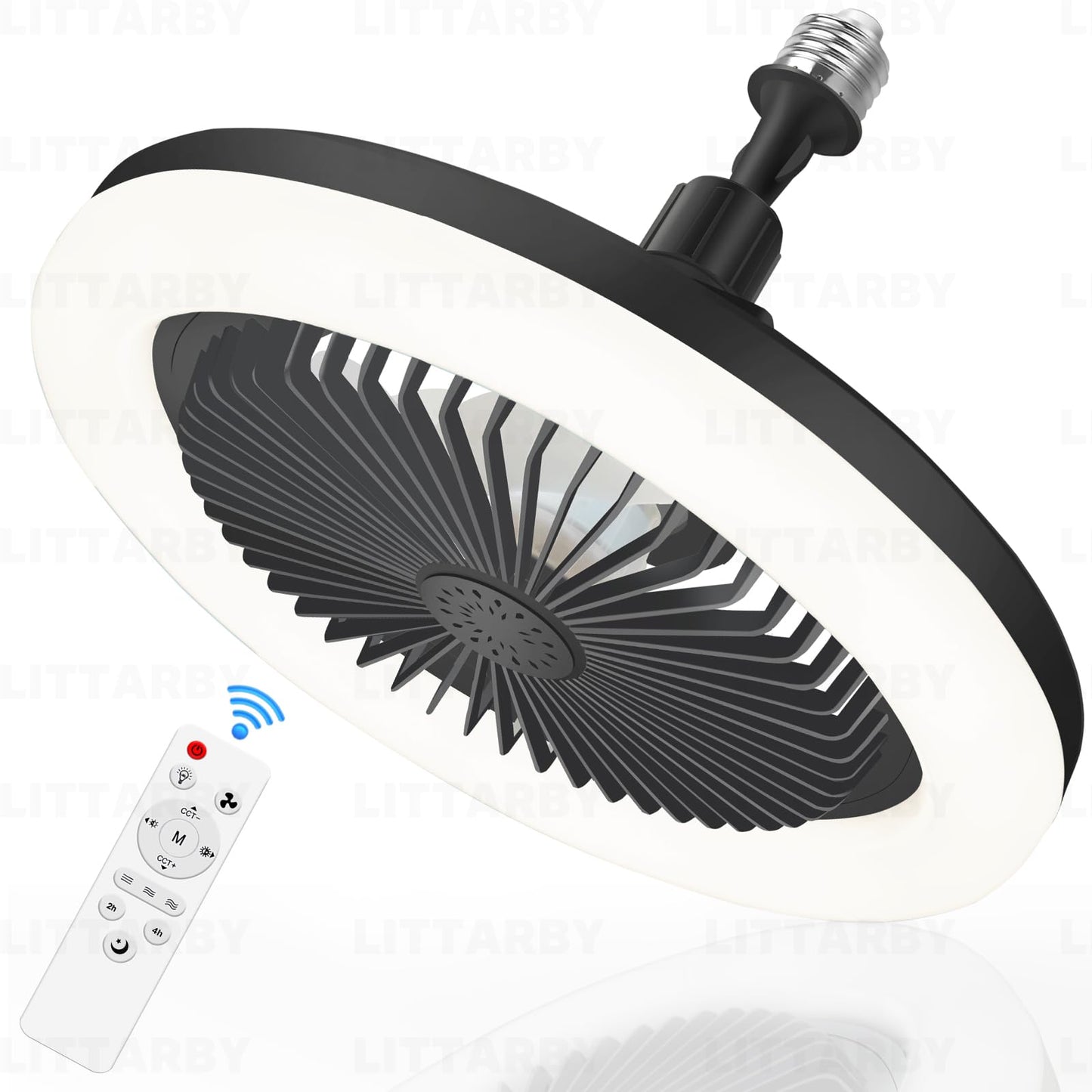 Dimmable Socket Fan Light