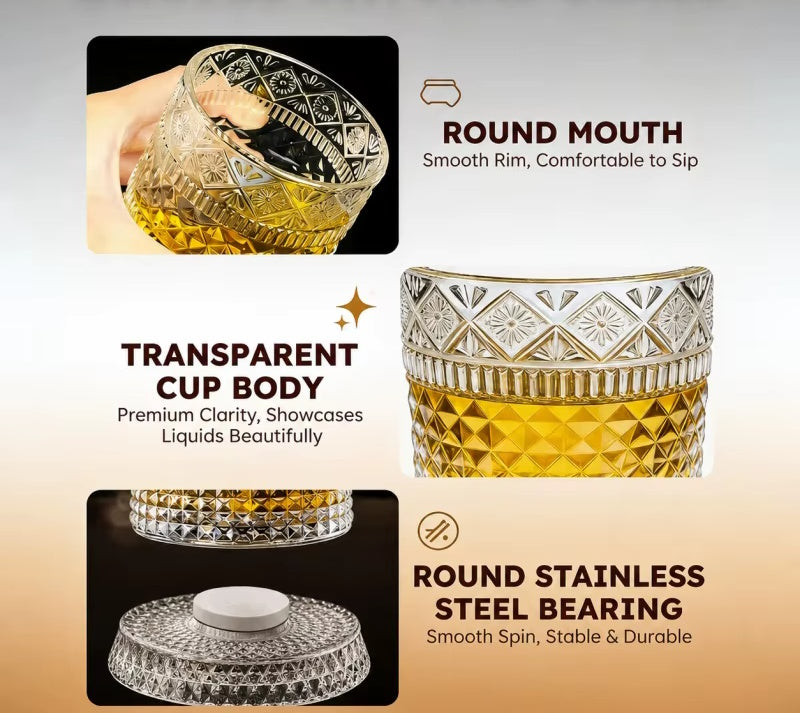 360° SPINNING WHISKEY GLASS