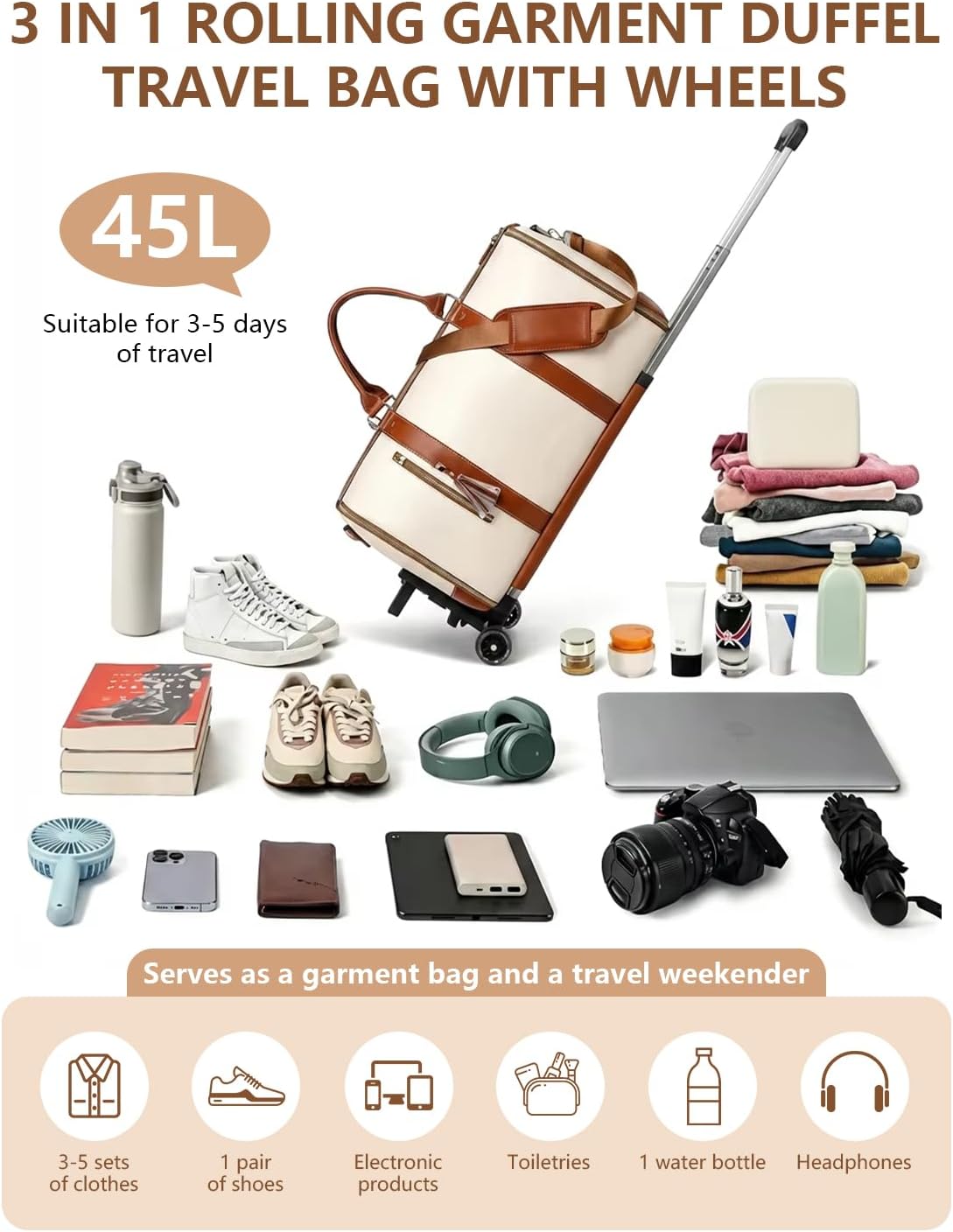 NorthPeak Trolley waterproof travel clothing bag