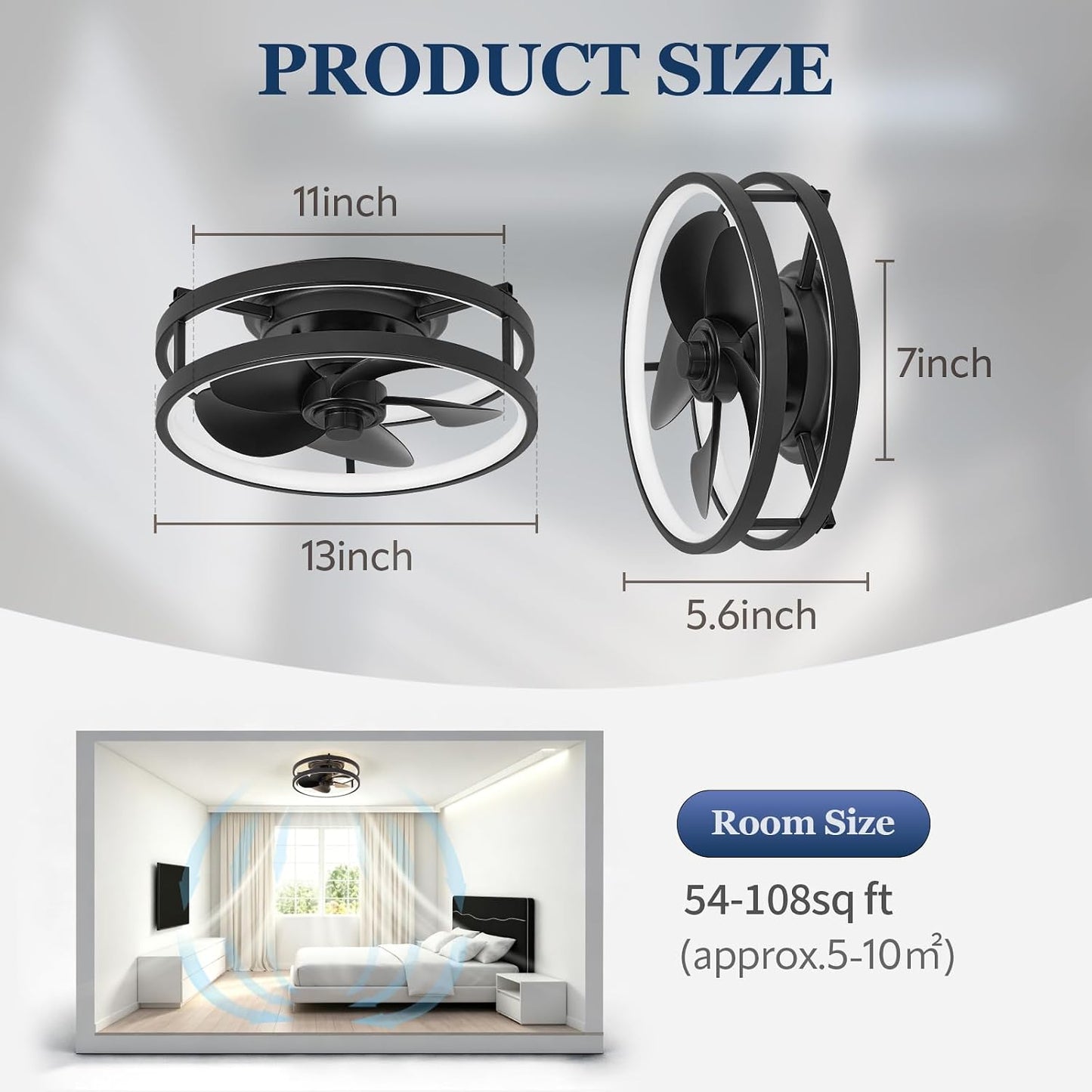 13" Low Profile Fan Light
