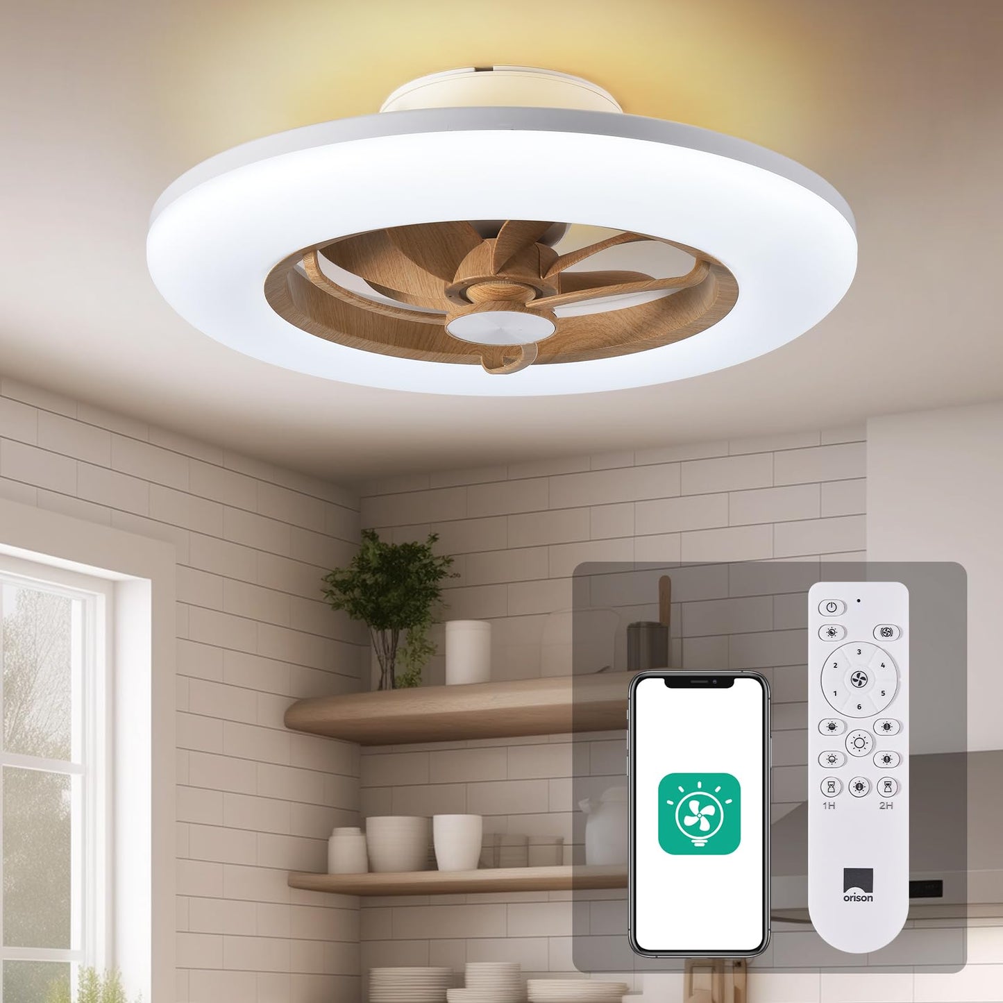 22" Ceiling Fan with Light