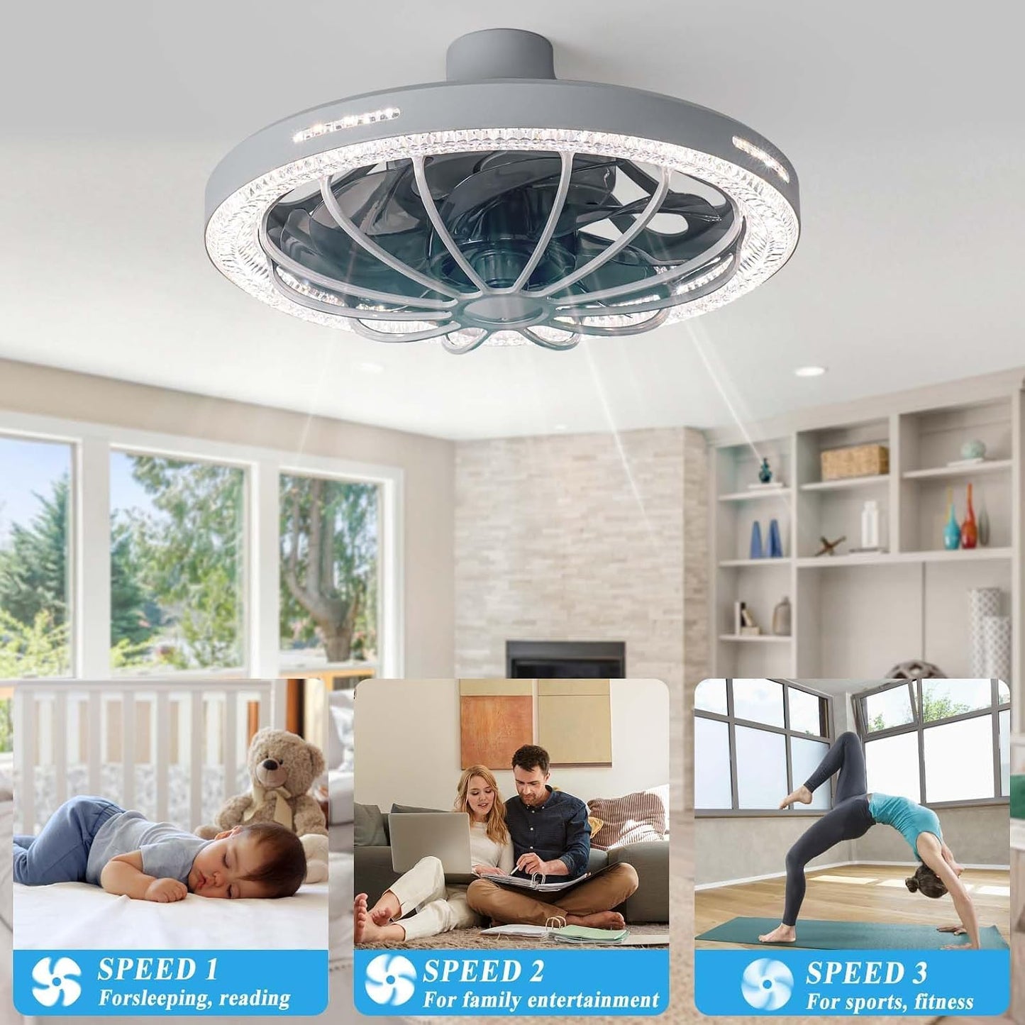 13" E26 Socket Fan Light