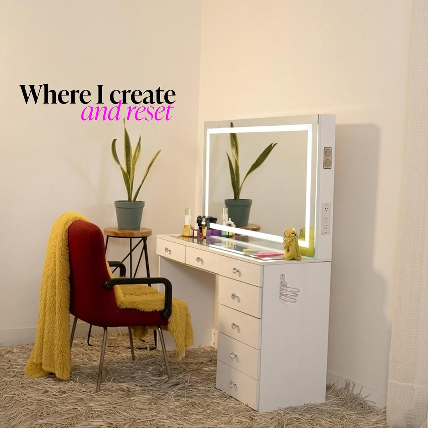 Luna LED Vanity Desk