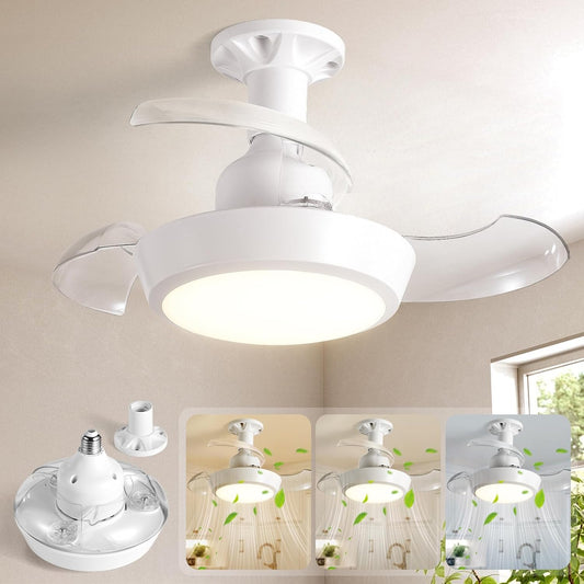 Retractable Socket Fan Light