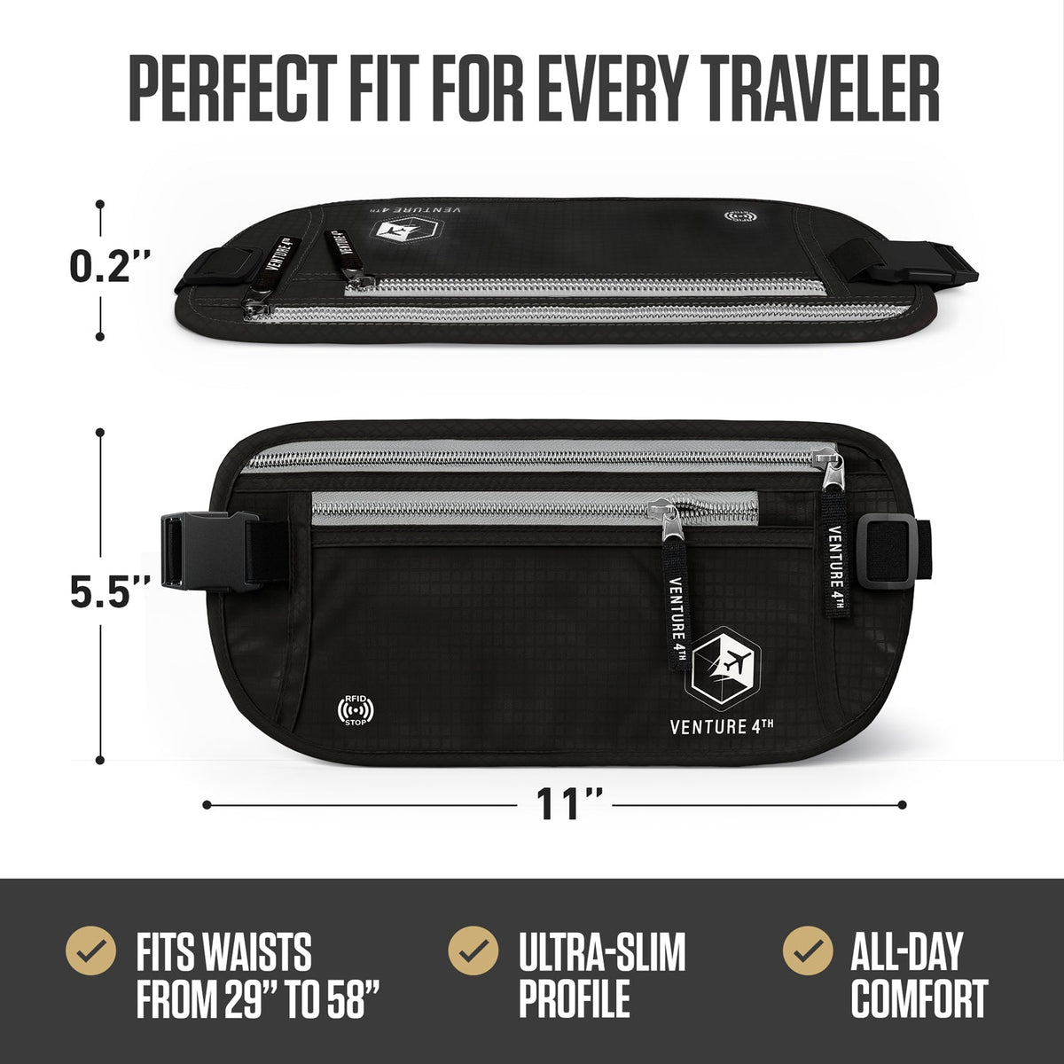 RFID Safe Money Belt