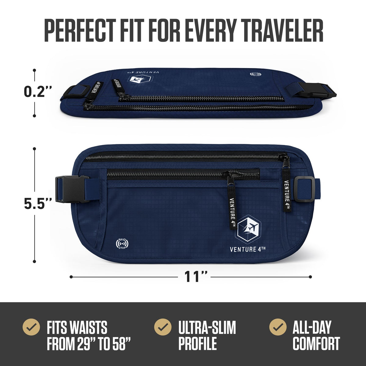 RFID Safe Money Belt