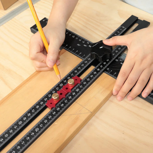 Adjustable 2-in-1 Drilling Square Ruler
