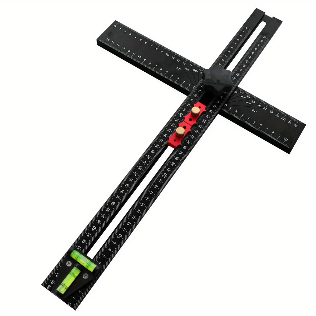 Adjustable 2-in-1 Drilling Square Ruler